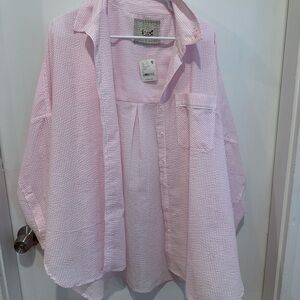 NWT Free People Button-Up Sleep Shirt